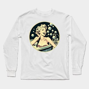 marilyn monroe taking a bath Long Sleeve T-Shirt